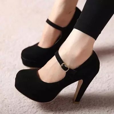 Damen Mary Jane Pumps mit Blockabsatz & Schnalle | Elegant