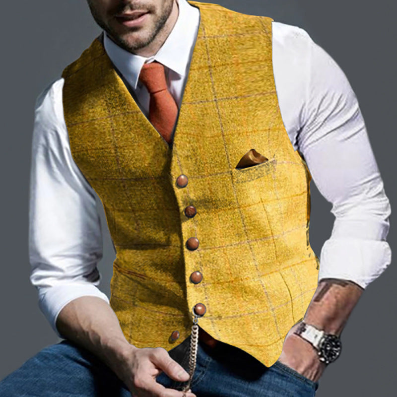 Herren Weste mit Karomuster | Elegant & Modern | Herbst/Winter
