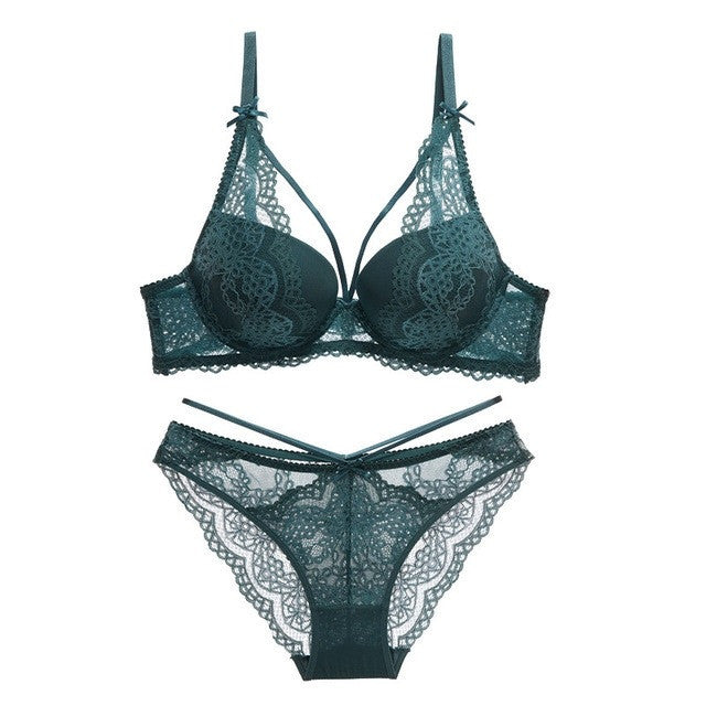 ENGEL Grünes Push-up-BH-Set für Damen
