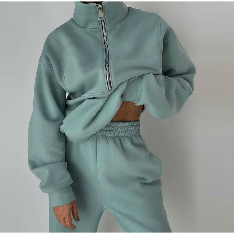 Damen Sportanzug mit Reißverschluss | Warm & Bequem