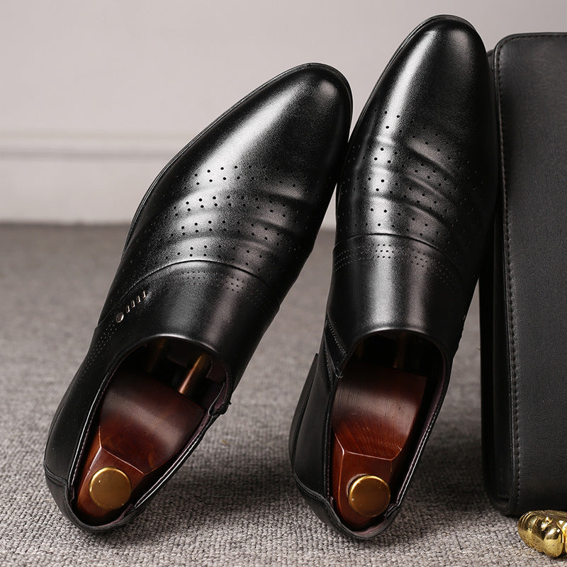 Ronnie – Elegante Herrenhalbschuhe mit Spitzkappe aus veganem Leder