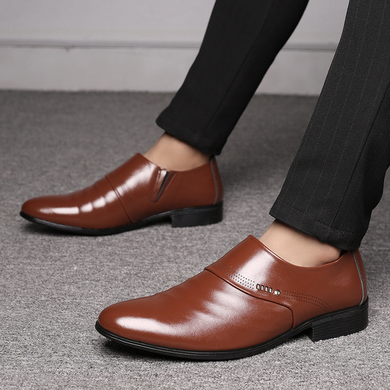 Ronnie – Elegante Herrenhalbschuhe mit Spitzkappe aus veganem Leder