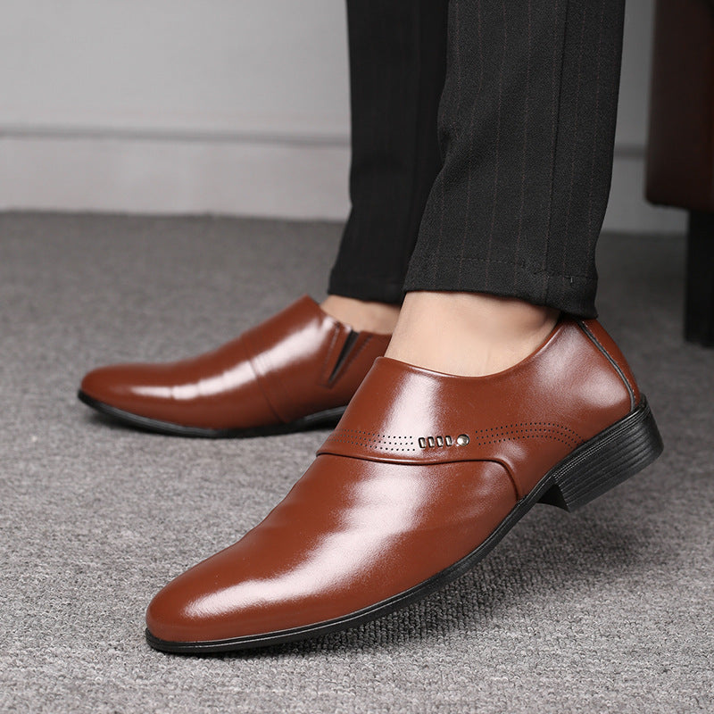Ronnie – Elegante Herrenhalbschuhe mit Spitzkappe aus veganem Leder