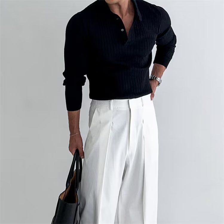 William – Slim Fit Herrenpolohemd mit Knopfleiste