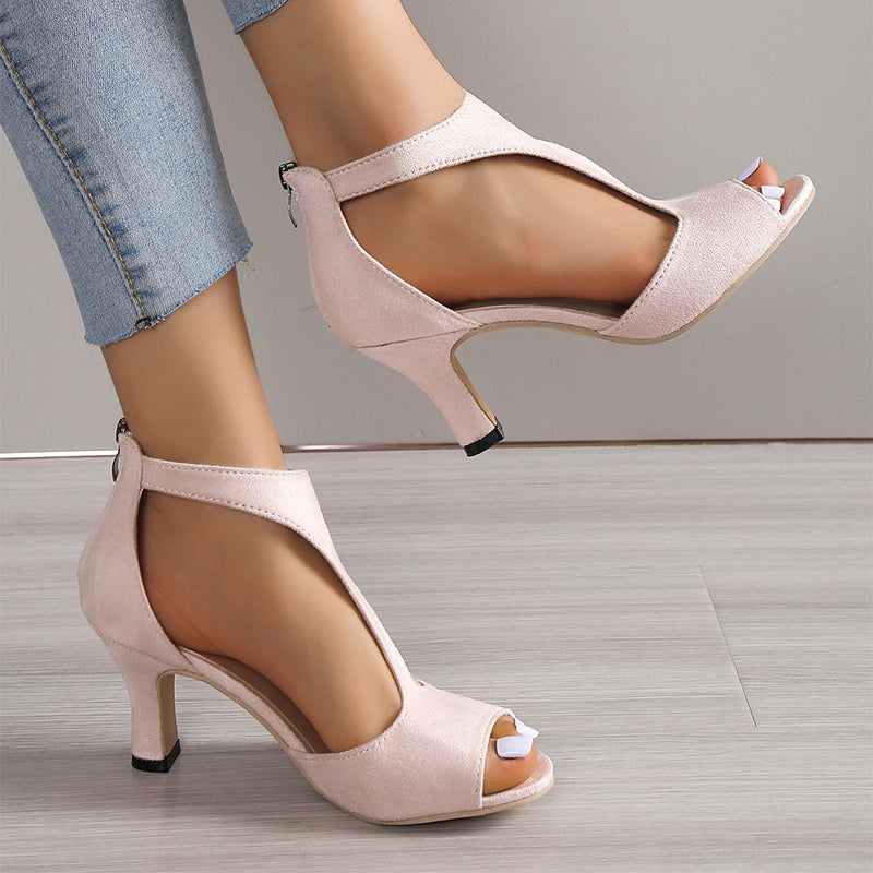 Damen High Heels | Elegante Sandaletten mit T-Steg & Absatz