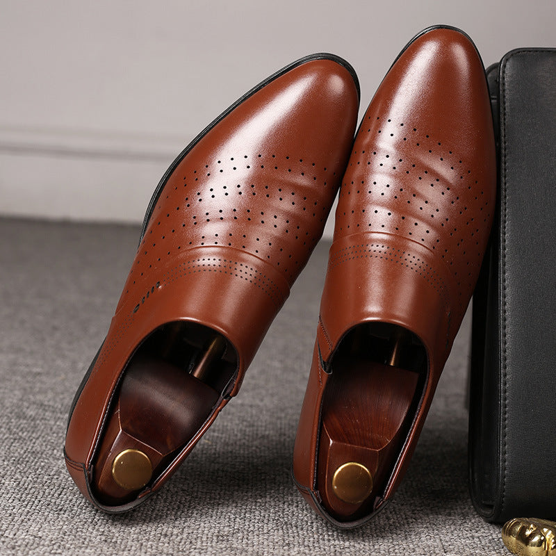 Ronnie – Elegante Herrenhalbschuhe mit Spitzkappe aus veganem Leder