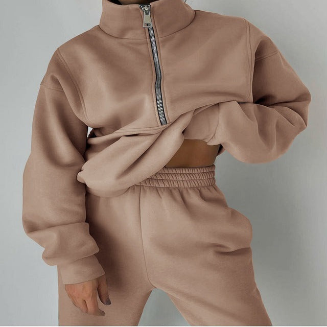 Damen Sportanzug mit Reißverschluss | Warm & Bequem