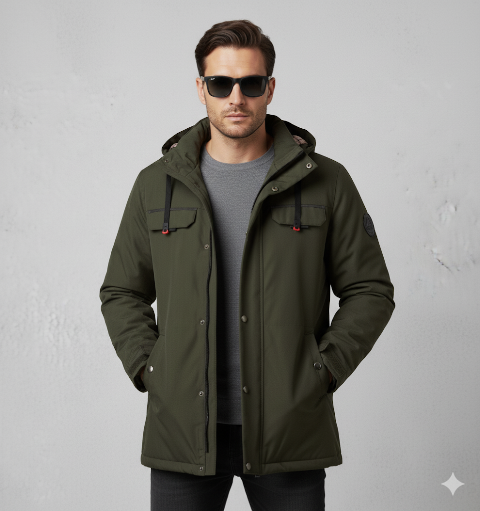Herren Winterparka mit Kapuze | Winddicht & Warm