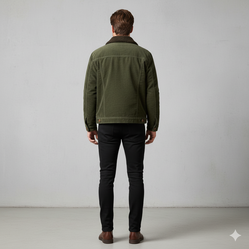 Herren Cordjacke mit Teddyfutter | Warm & Lässig | Herbst Winter
