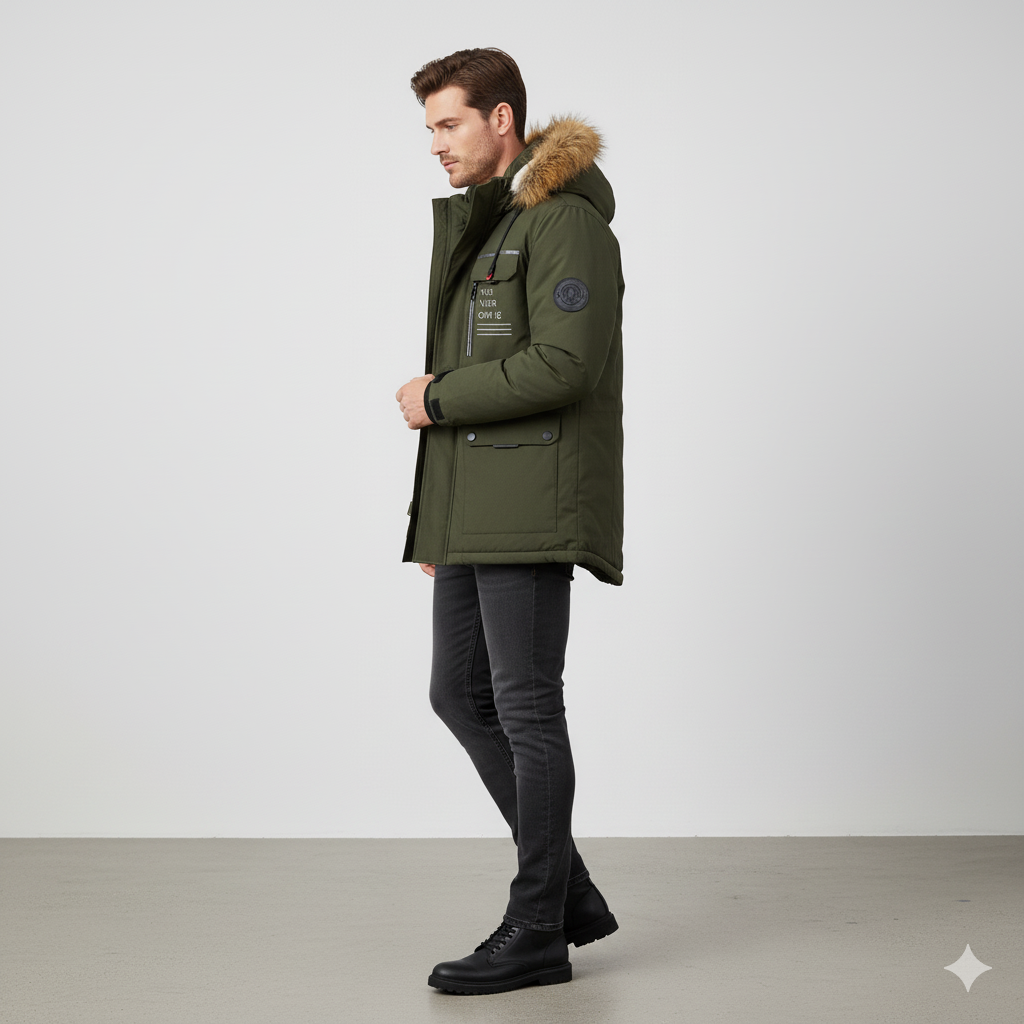 Herren Winterparka mit Kapuze | Winddicht & Warm