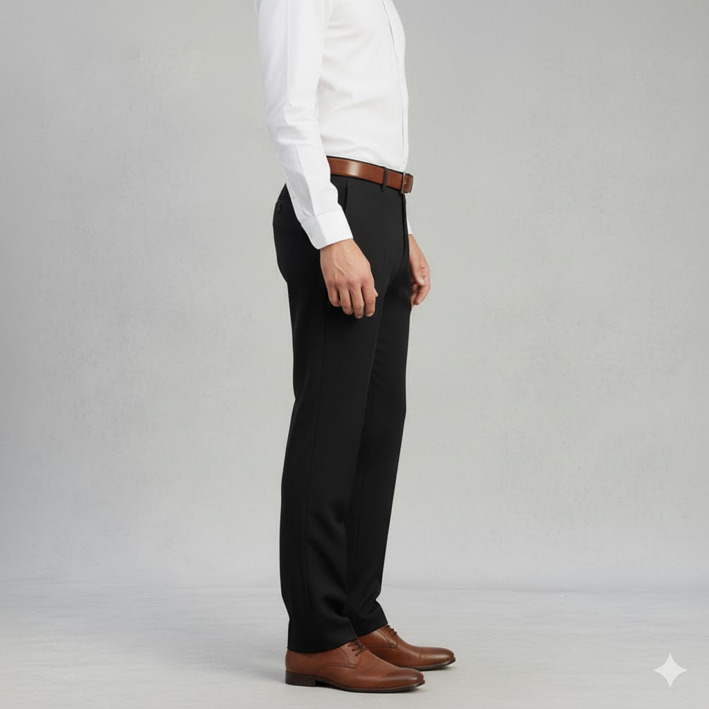Klassische Herren Stoffhose | Regular Fit & Knitterarm