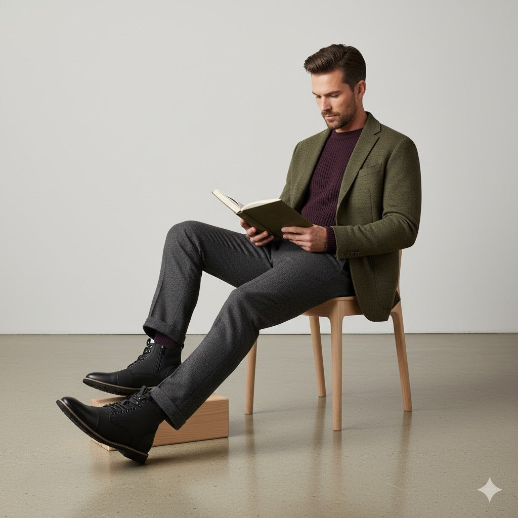Elegante Herren Stiefeletten | Rutschfest & mit Reißverschluss