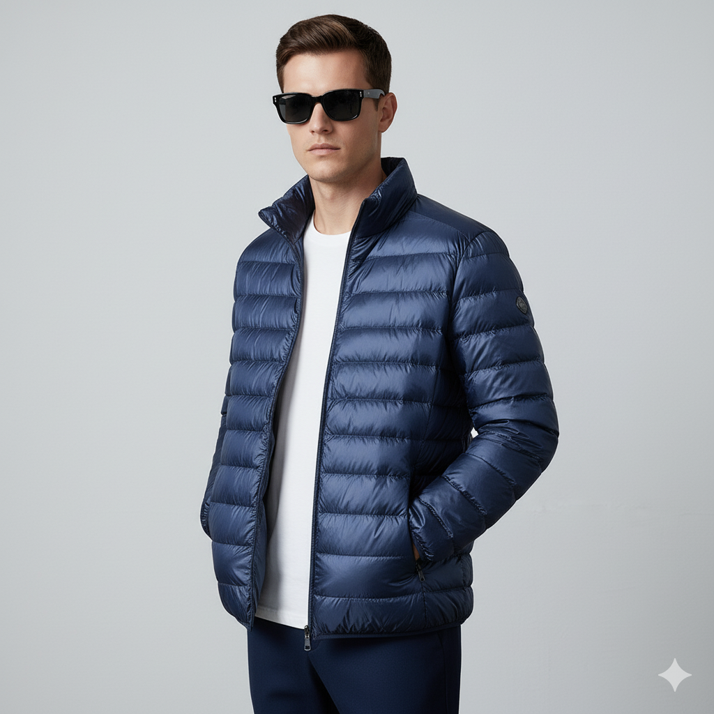 Leichte Herren Steppjacke mit Stehkragen | Übergang | Atmungsaktiv
