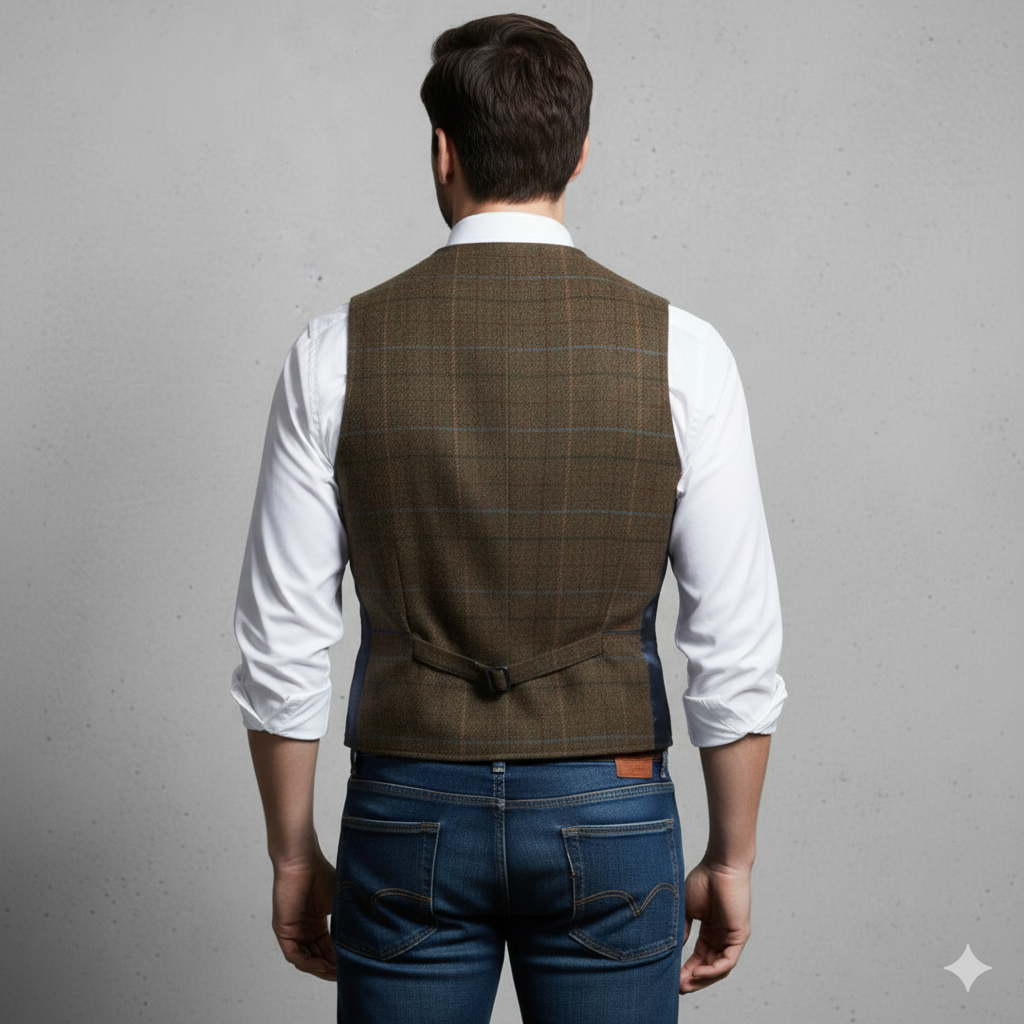 Herren Weste mit Karomuster | Elegant & Modern | Herbst/Winter
