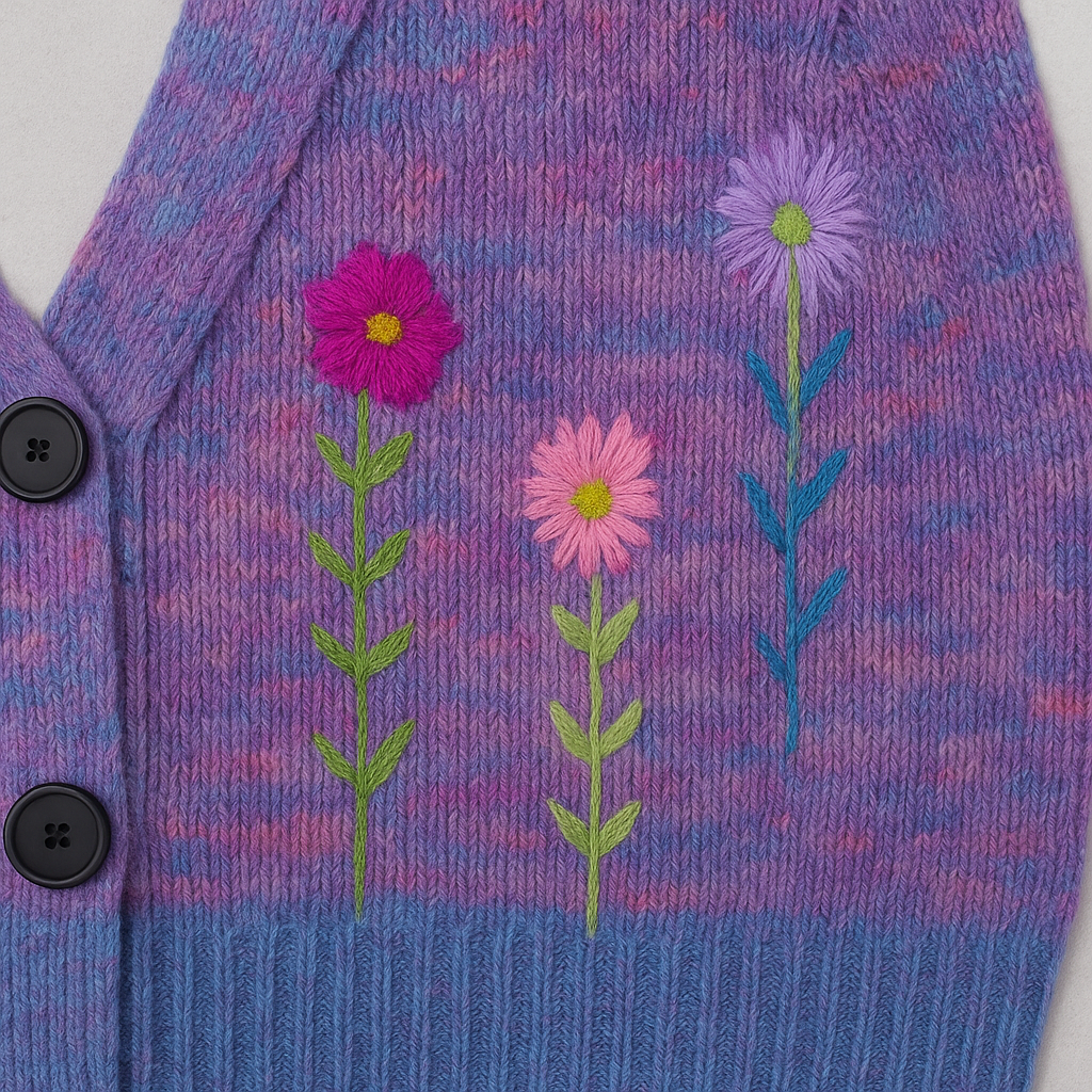 Damen Cardigan mit buntem Strickjacke | Herbst Winter