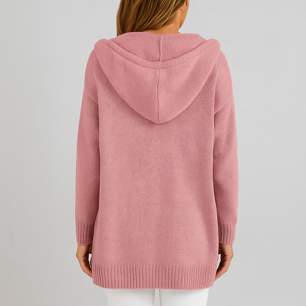 Damen Strickjacke mit Kapuze | Lässig & Übergang