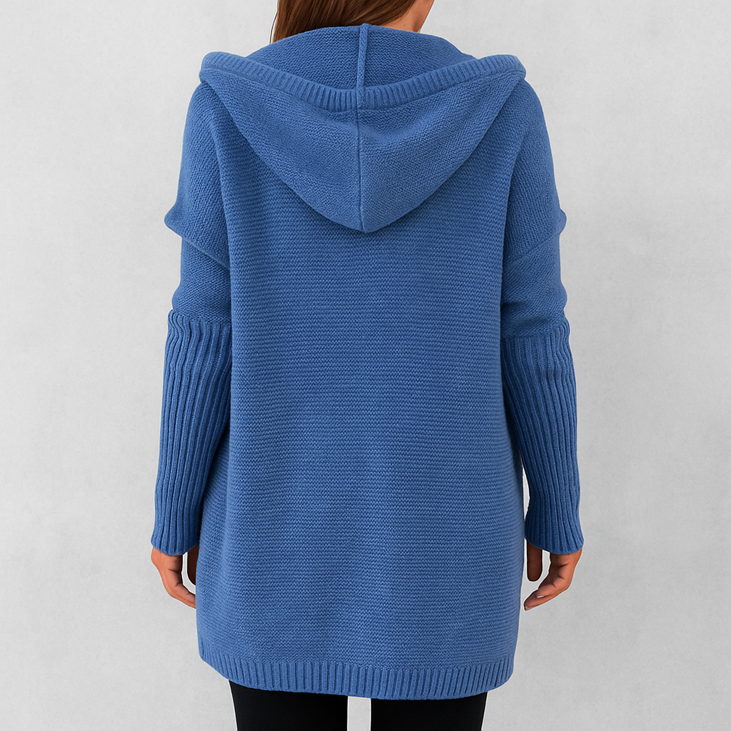 Damen Strickjacke mit Kapuze | Lässig & Übergang