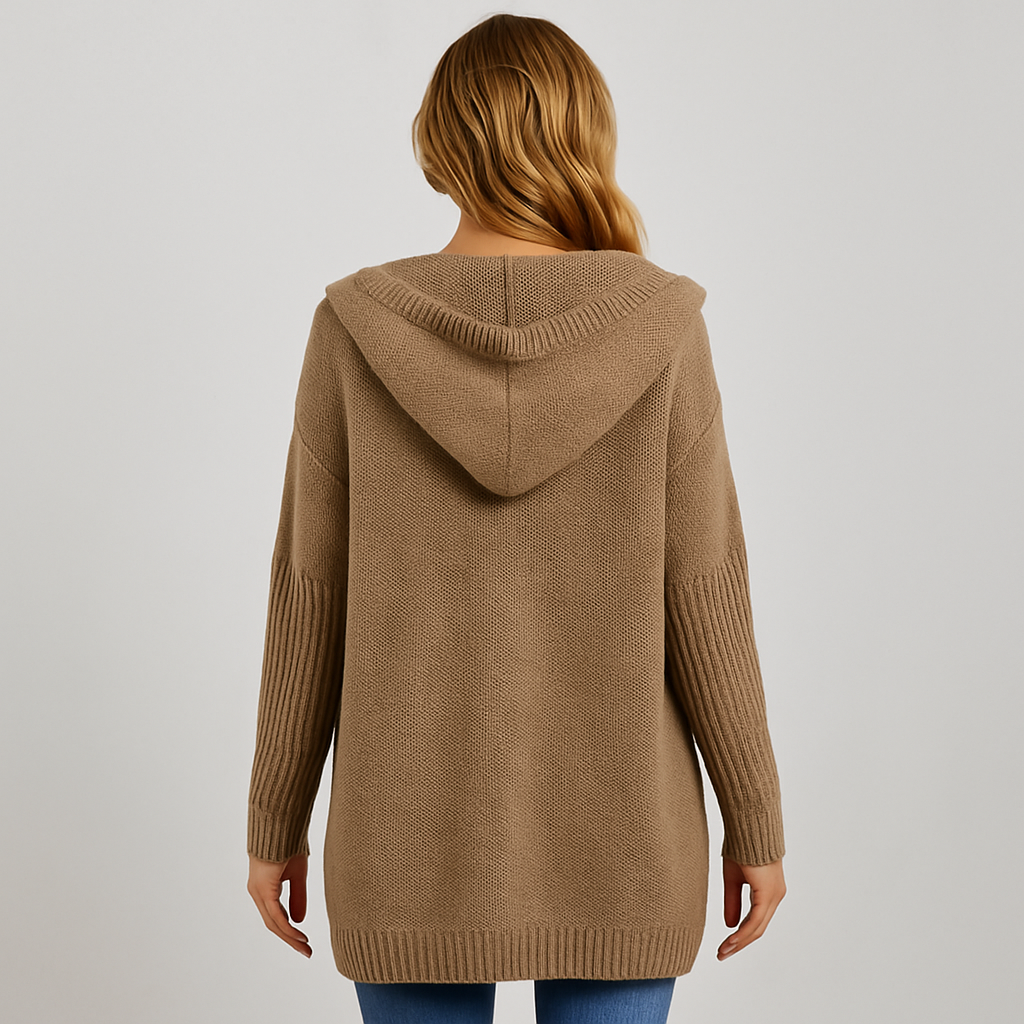 Damen Strickjacke mit Kapuze | Lässig & Übergang