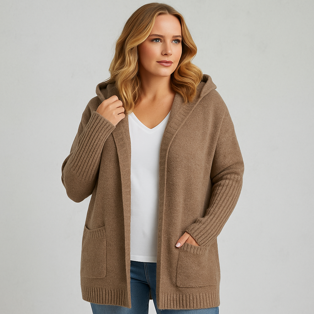 Damen Strickjacke mit Kapuze | Lässig & Übergang