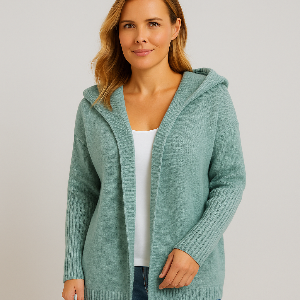 Damen Strickjacke mit Kapuze | Lässig & Übergang