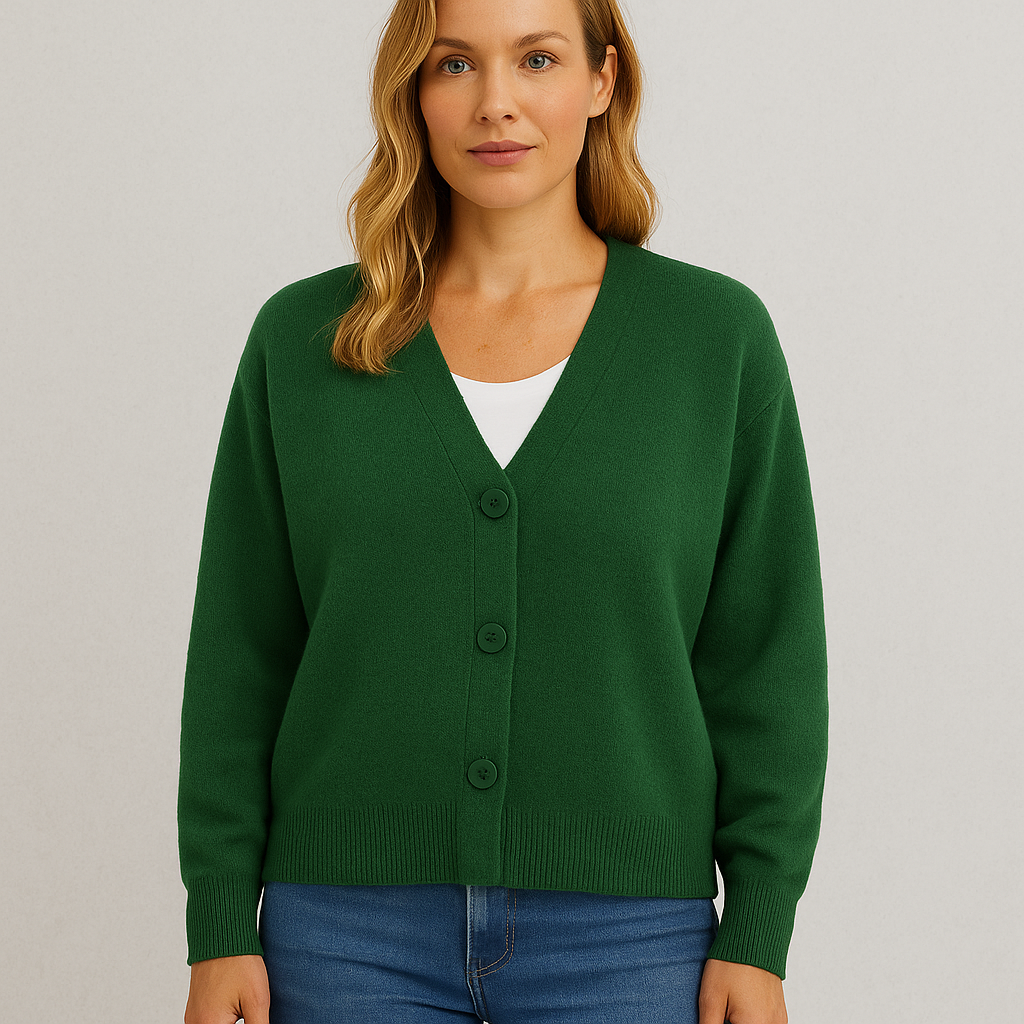 Damen Strickjacke mit V-Ausschnitt | Herbst & Übergang
