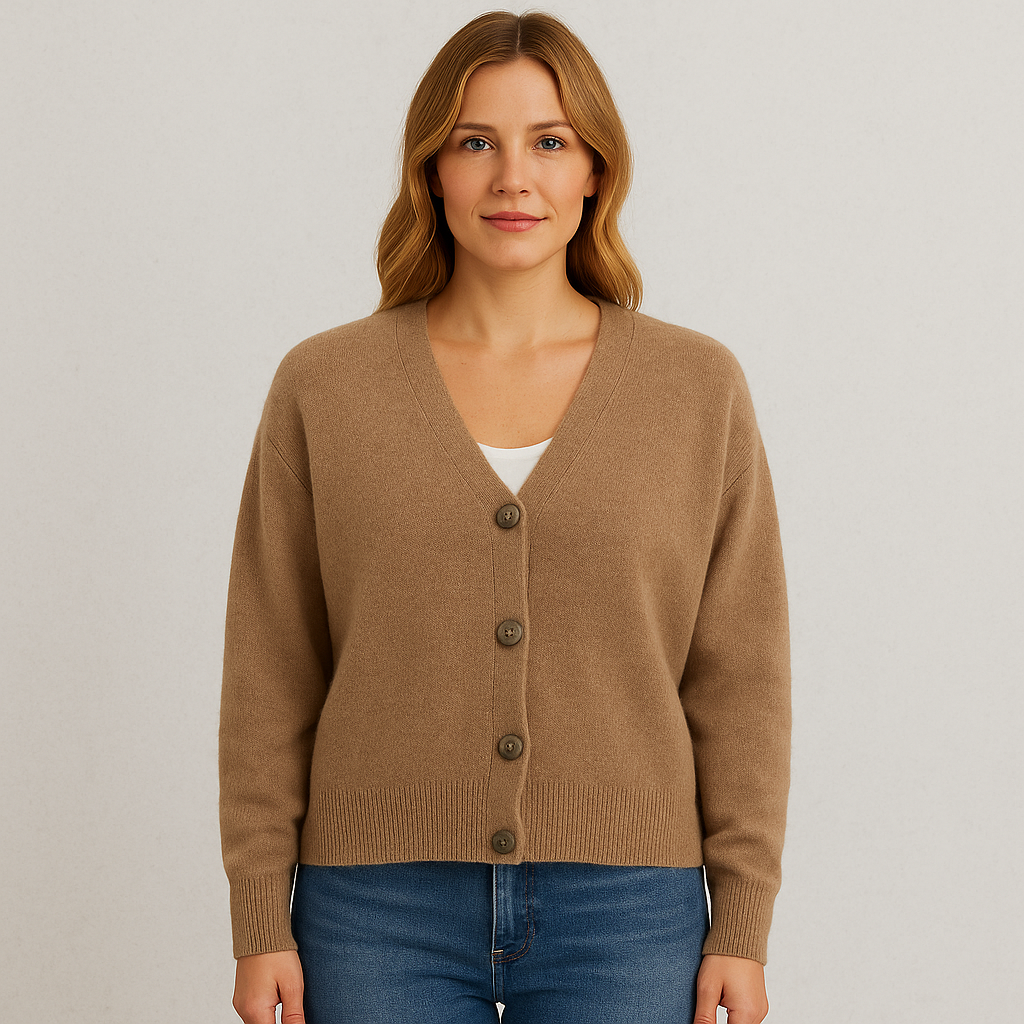 Damen Strickjacke mit V-Ausschnitt | Herbst & Übergang