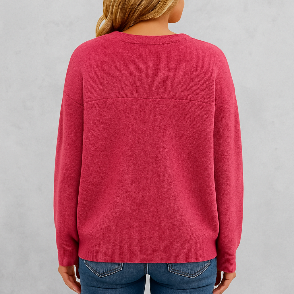 Damen Strickjacke mit V-Ausschnitt | Herbst & Übergang