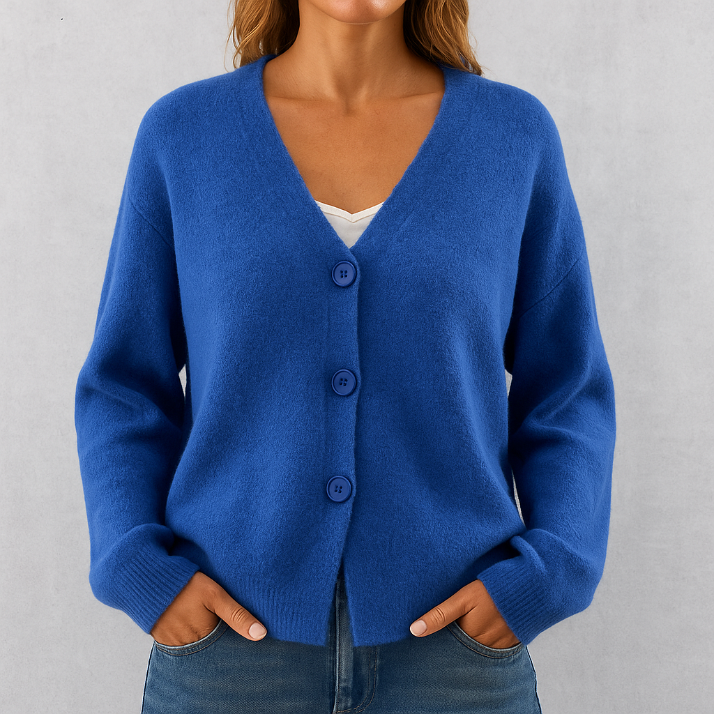 Damen Strickjacke mit V-Ausschnitt | Herbst & Übergang
