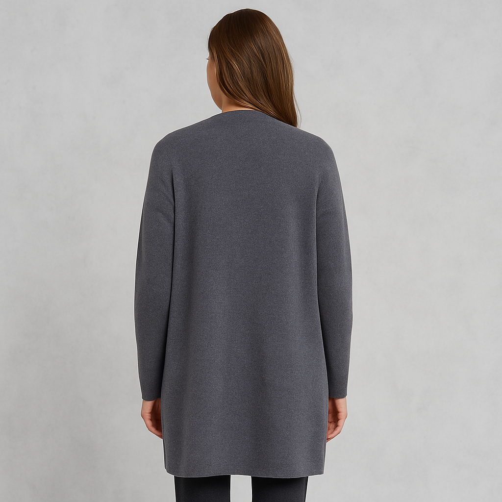 Langer Damen Strickjacke mit Taschen | Herbst & Winter | Elegant