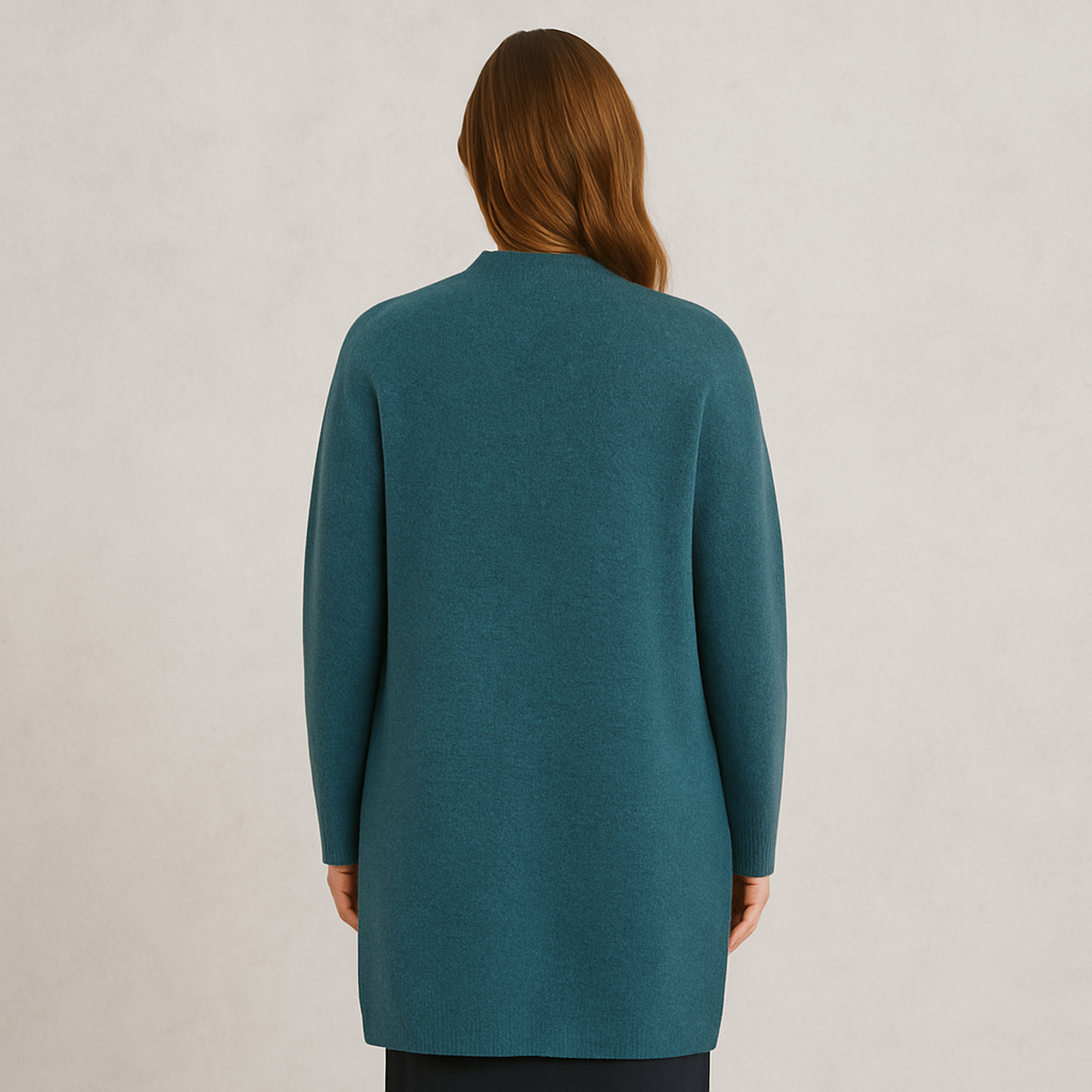 Langer Damen Strickjacke mit Taschen | Herbst & Winter | Elegant