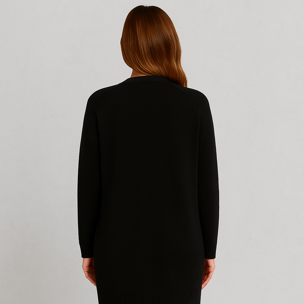Langer Damen Strickjacke mit Taschen | Herbst & Winter | Elegant