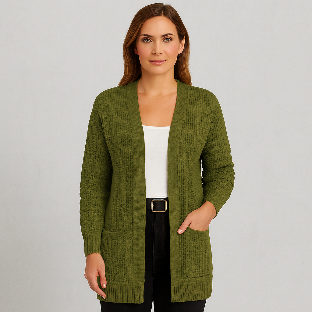 Damen Strickjacke mit Taschen | Locker & Warm | Herbst/Winter