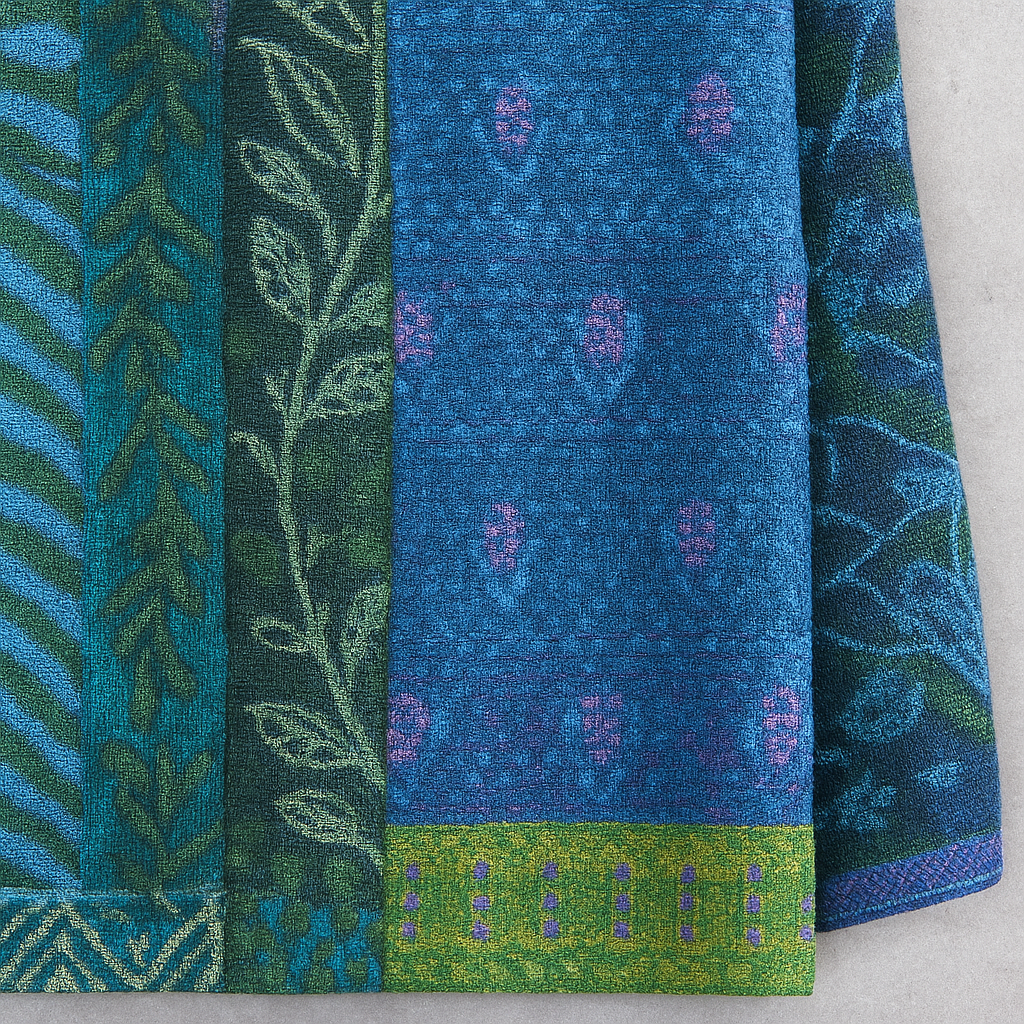 Weit geschnittener Damenmantel mit Ethno Muster | Boho Stil