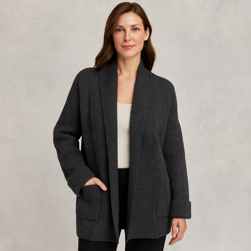 Damen Strickjacke mit Reverskragen | Warm & Lässig Winter
