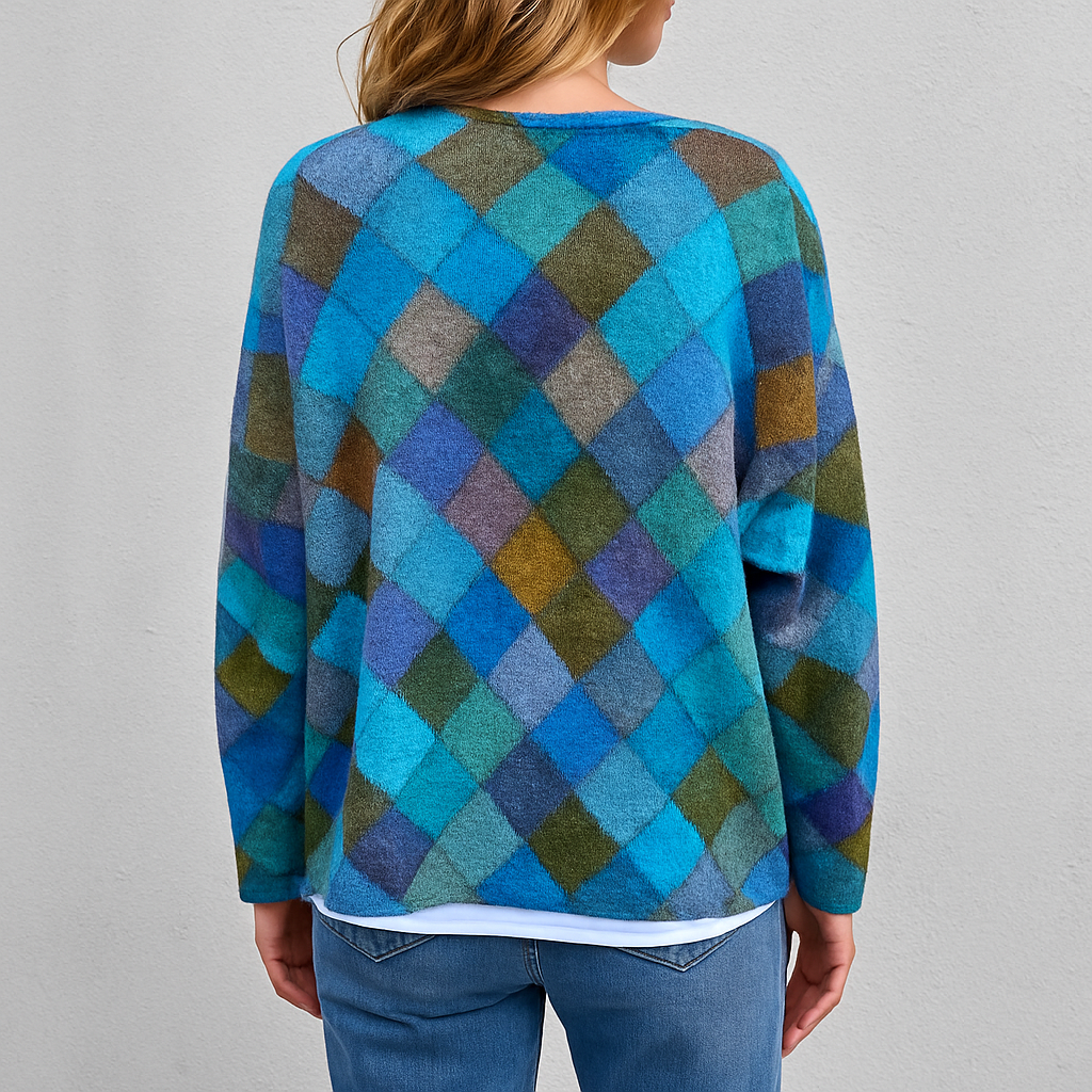 Damen Strickjacke mit abstraktem Print | Herbst/Winter | Stylisch