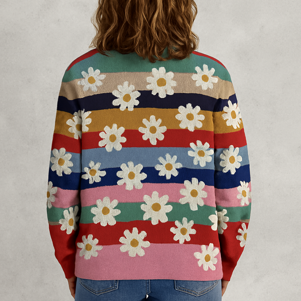 Damen Strickjacke mit abstraktem Print | Herbst/Winter | Stylisch