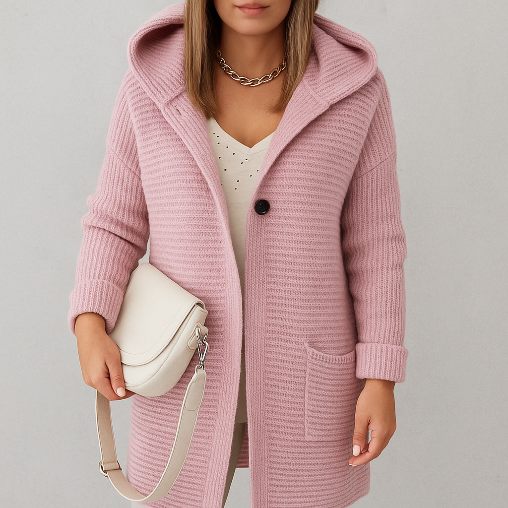 Damen Strickjacke mit Kapuze | Locker & Warm für Herbst Winter