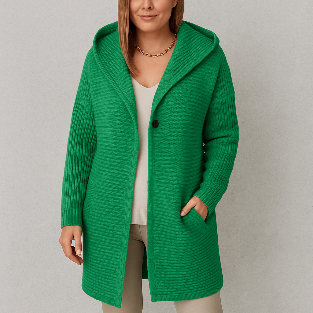 Damen Strickjacke mit Kapuze | Locker & Warm für Herbst Winter