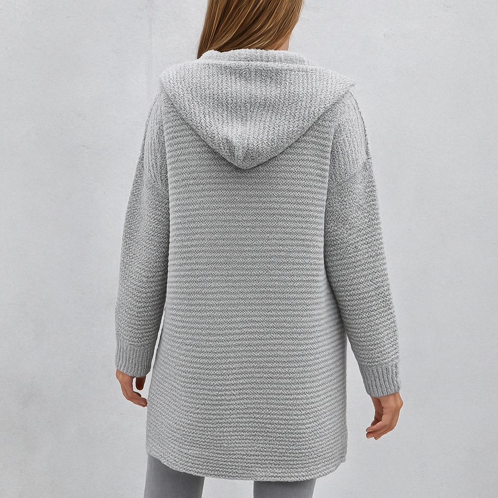 Damen Strickjacke mit Kapuze | Locker & Warm für Herbst Winter