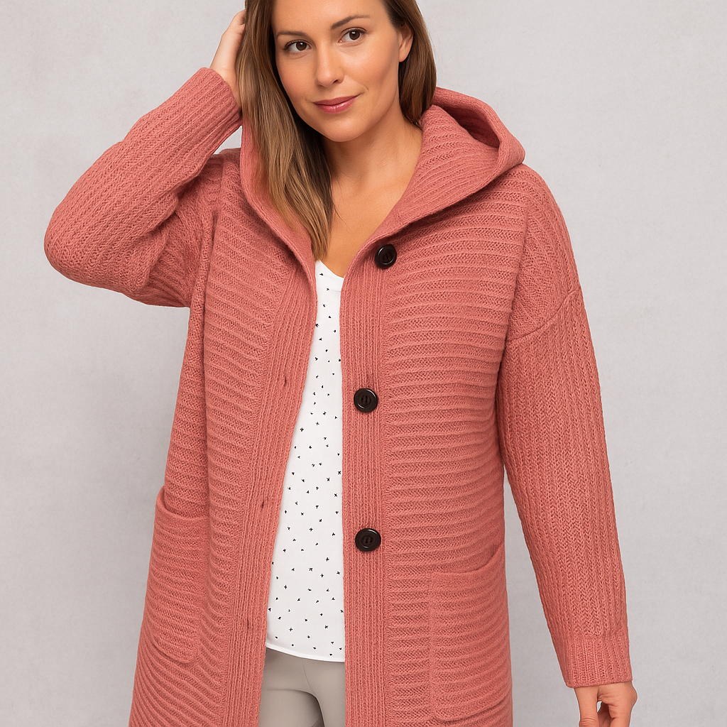 Damen Strickjacke mit Kapuze | Locker & Warm für Herbst Winter