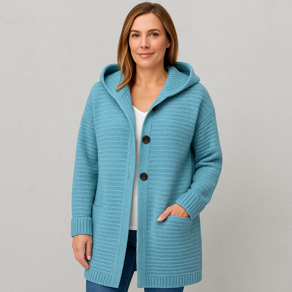 Damen Strickjacke mit Kapuze | Locker & Warm für Herbst Winter