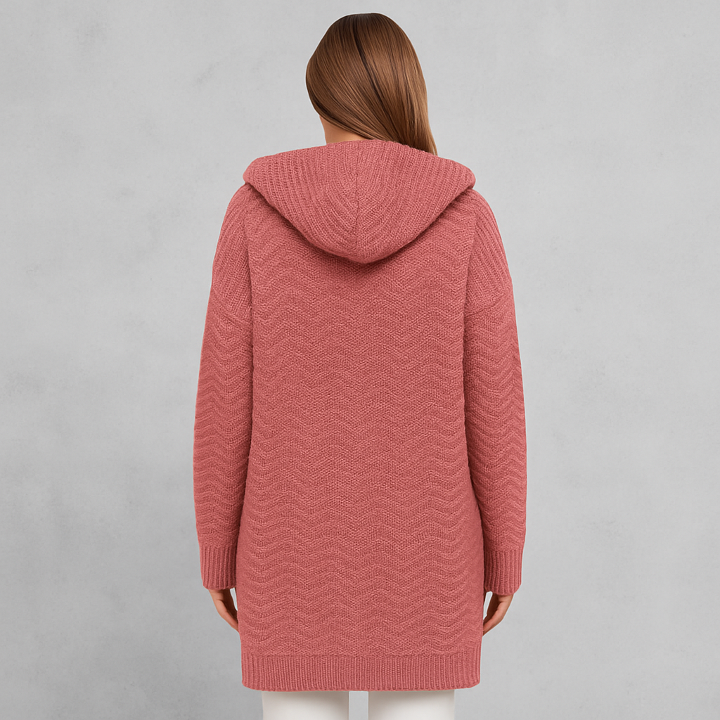 Damen Strickjacke mit Kapuze | Locker & Warm für Herbst Winter