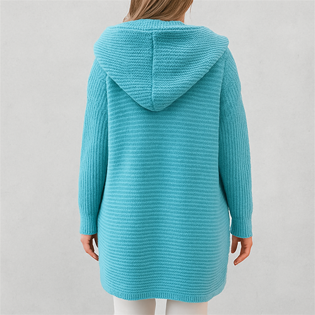 Damen Strickjacke mit Kapuze | Locker & Warm für Herbst Winter