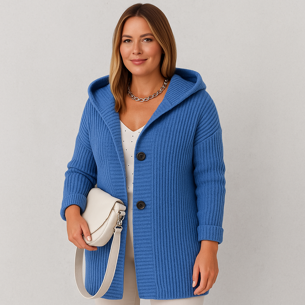 Damen Strickjacke mit Kapuze | Locker & Warm für Herbst Winter