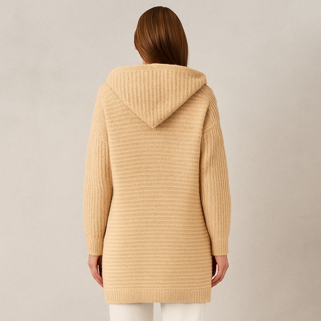 Damen Strickjacke mit Kapuze | Locker & Warm für Herbst Winter