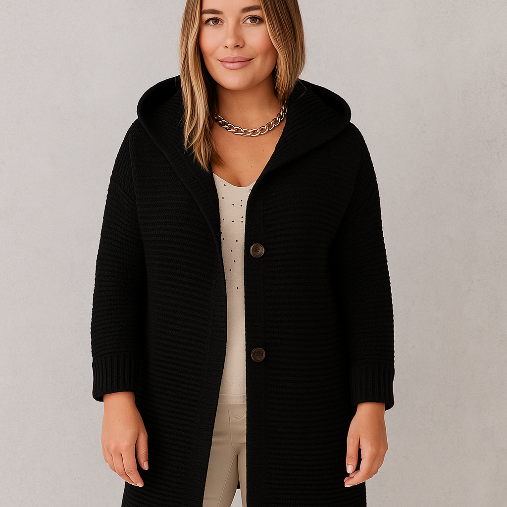 Damen Strickjacke mit Kapuze | Locker & Warm für Herbst Winter
