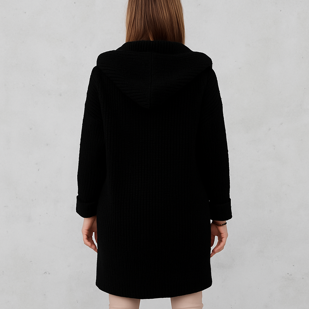 Damen Strickjacke mit Kapuze | Locker & Warm für Herbst Winter