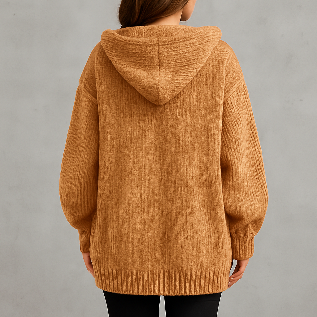Kuscheliger Damen Strickjacke mit Kapuze | Warm für Herbst/Winter