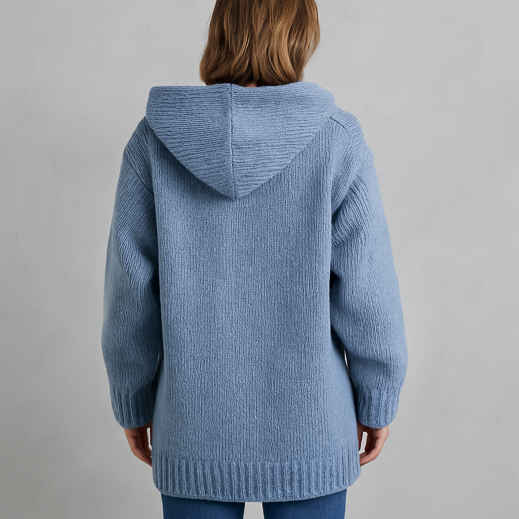 Kuscheliger Damen Strickjacke mit Kapuze | Warm für Herbst/Winter