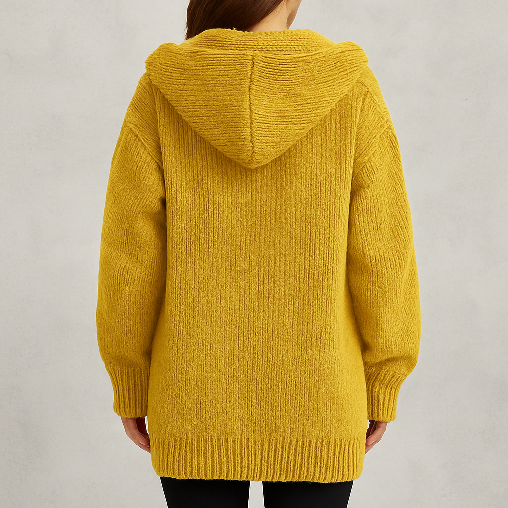 Kuscheliger Damen Strickjacke mit Kapuze | Warm für Herbst/Winter